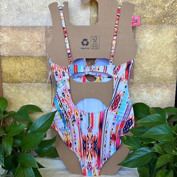 NEW La Blanca Women’s Twist Keyhole Adjustable Straps UPF 50+ One Piece Swimsuit - Picture 7 of 15